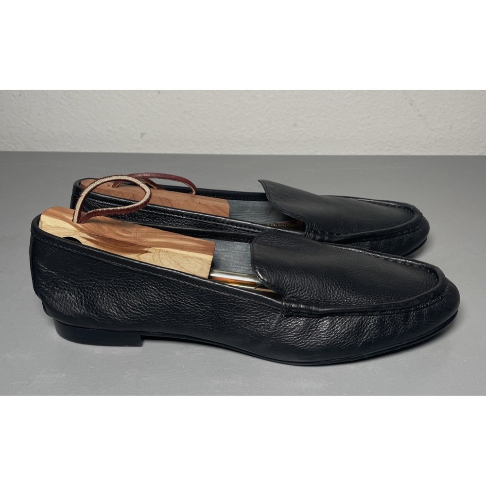 Taryn Rose Womens Diana Black Leather Loafers Size 8.5 B